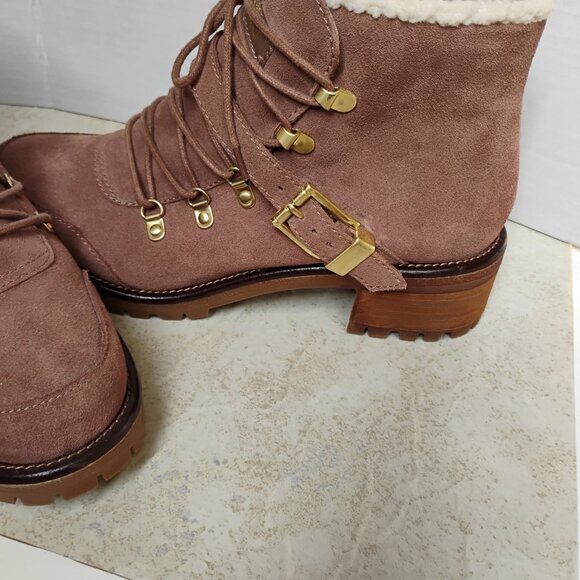 12W Sporto Suede Ankle Boot with gold adjustable buckle - Picture 5 of 8